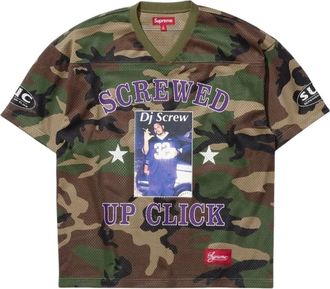 SUPREME x DJ Screw SS26 Football Jersey Woodland Camo SUP-SS26-146-BRN