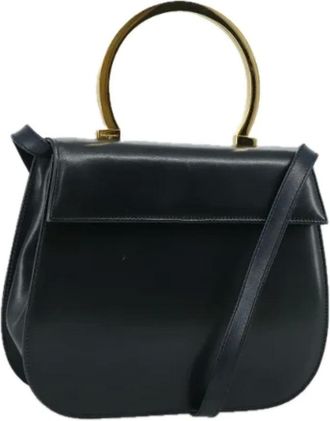 Ferragamo Pre-owned Handbags, female, Black, Size: ONE SIZE Pre-owned Leather Handbag