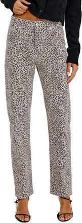 Rails Topanga Straight Leg Jeans in Ecru Cheetah at Nordstrom, Size 31