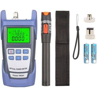 OEM Kit De Herramientas De Fibra &Oacute;ptica Con Vat&iacute;metro &Oacute;ptico De 10 Mw, Probador De Fibra &Oacute;ptica Port&aacute;til, L&aacute;piz De Prueba De Fibra &Oacute;ptica De Luz Roja -cre