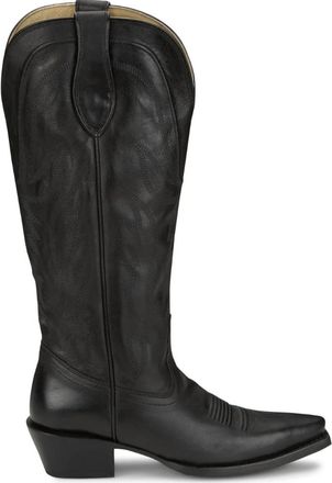 Tony Lama Womens Jess 15 Goat Western Boots In Midnight Black