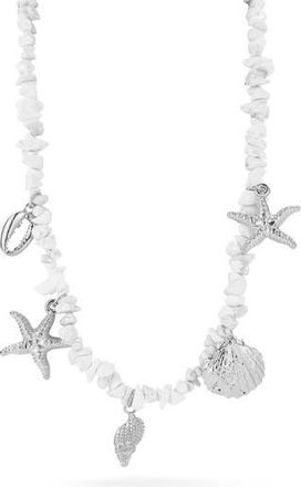 Sphera Milano Shell Charm Necklace in Silver at Nordstrom Rack
