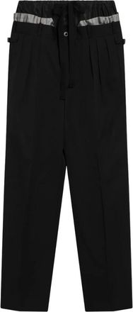 Maison Margiela Straight Trousers, male, Black, Size: L Straight Trousers