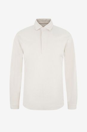Aur&eacute;lien Langarm-Polohemd aus Baumwollpiqu&eacute; Aur1