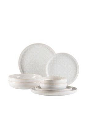 M&auml;ser Kombiservice, Wei&szlig;, Keramik, 8-teilig, 650 ml, Geschirr, Geschirrsets, Kombiservice