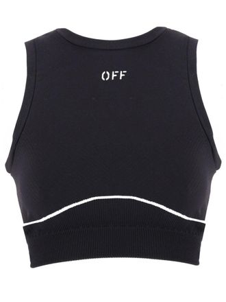Off-white Sleeveless Top With Logo