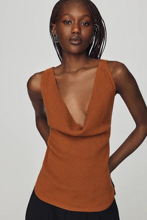 Maeve Cowl-Neck Racerback Tank Top