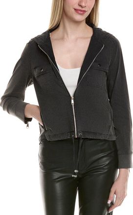 Chaser Stretch Twill Hooded Zip-Up Rib Contrast Jacket