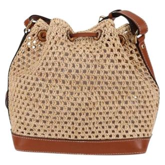 Louis Vuitton Borsa a secchiello Pre-owned in rafia - - Pre-owned - Donna - Beige - ONE SIZE