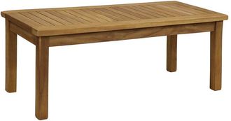 Sunnydaze Teak Wooden Outdoor Patio Coffee Table