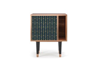 StoryZ Mesita de noche azul y amarillo 1 puerta L 58 cm