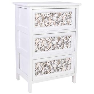 Wanderlust Deco Cajonera De Madera Blanca 40x29x58h Cm