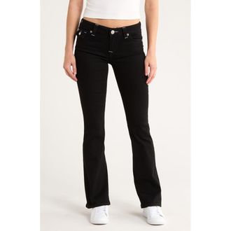 True Religion Joey Flap Flare Jeans in 2Sb Black Rinse at Nordstrom Rack, Size 31