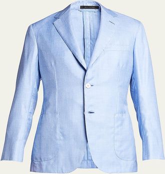 Brioni Mens Soft Cashmere-Blend Sport Jacket