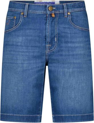Jacob Cohen Slim-Fit Denim Shorts - Heren - Denim shorts - Blauw - W38 - Denim - Korte Broeken