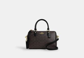 Coach Womens Rowan Satchel Bag in Brown | PVC