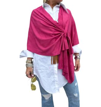 Ravel Sweet Suede Wrap In Fuchsia