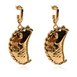 Moschino Oorbellen van messing - Dames - Oorbellen - Geel - ONE Size - Accessoires