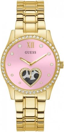 Guess Analoog Quartz Horloge - Dames - Accessoires - Geel - Maat: ONE Size