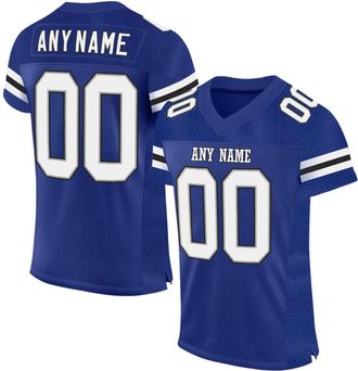 Generic Custom American Football Jersey for Men Women Youth Personalised Athletic Mesh Football Shirt with Name Number Retro Striped Short Sleeves Breathable 