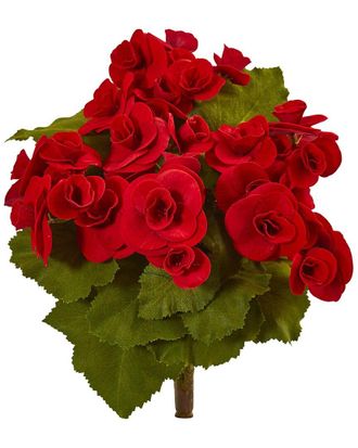 Nearly Natural Set Of 4 11In Begonia Bush Artificial Flower
