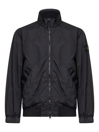 Stone Island Jack met geribbelde afwerking - Zwart