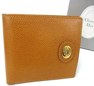 Dior Brown Leather Wallet (Bi-Fold) (Pre-Owned)