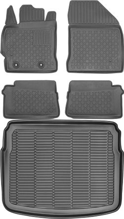 OEM Toyota Auris Ii Hatchback De 2013 (juego) - Alfombrillas Para Coche + Alfombrilla Para Maletero