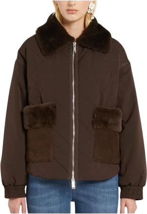 Marella Faux Fur & Shearling Jassen - Dames - Jassen - Bruin - S - Jassen