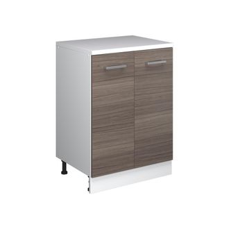 Vicco Armario De Cocina Para Techo Inclinado R-line, Gris Noble, 60 Cm Sin Inclinaci&oacute;n Con 2 Puertas, Vicco