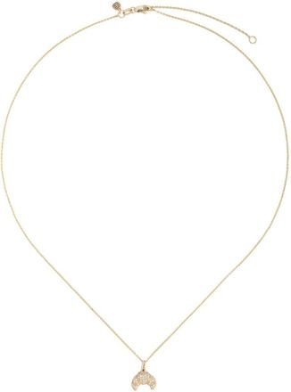 Sydney Evan 14K Yellow Gold Croissant Diamond Necklace - Womens - 14kt Yellow Gold/White Diamond