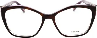 Police VPLL32M Cat Eye Acetate Eyeglasses - Brown
