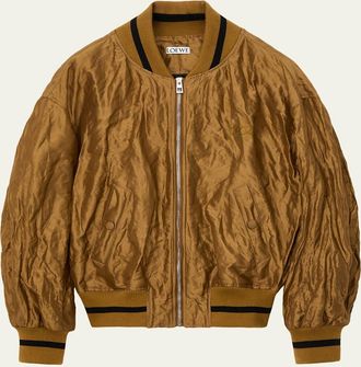 Loewe Satin Oversized Bomber Jacket