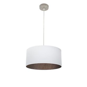 Fabrilamp Colgante Tatiana 1xe27 Niquel/blanco-oxido Regx40x40 Cm - Fabrilamp