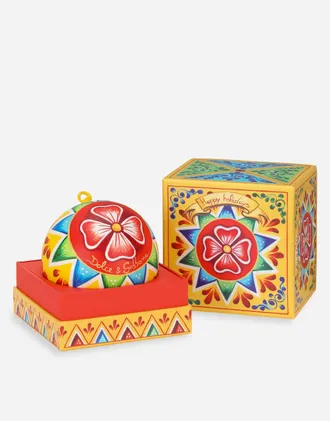 Dolce & Gabbana Decorative Glass Ball - Holiday Decoration Multicolor Onesize