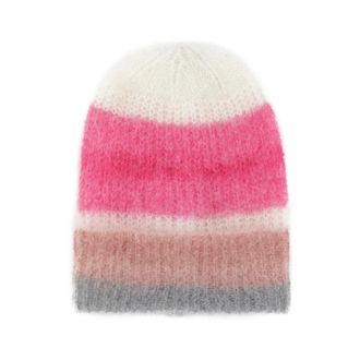 Americandreams Mila Mohair Beanie - Dames - Hoeden - Veelkleurig - ONE Size - Wol - Accessoires