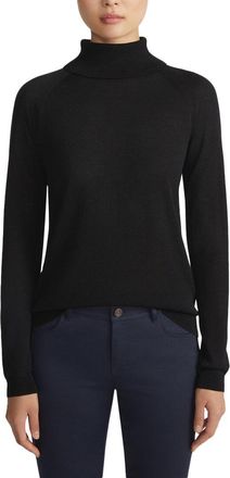 Lafayette 148 New York Plus Raglan Sleeve Turtleneck Silk-Blend Sweater