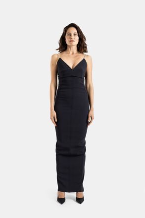 Rick Owens Womens Long Dress Maillot Gown Black