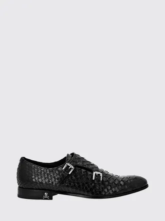 Philipp Plein Python Leather Monk Strap Shoes