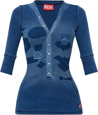 Diesel Donna, Top, Blu, XL, new