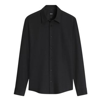 HUGO BOSS Camisa de punto el&aacute;stico - Shirts - Hombre - Negro - XL