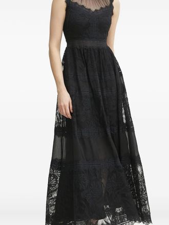 Ermanno Scervino high-neck lace maxi dress - Black