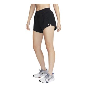 Nike (WMNS) Nike AeroSwift Dri-FIT ADV Mid-Rise Brief-Lined 8cm Shorts Asia Sizing Black White FN2329-010