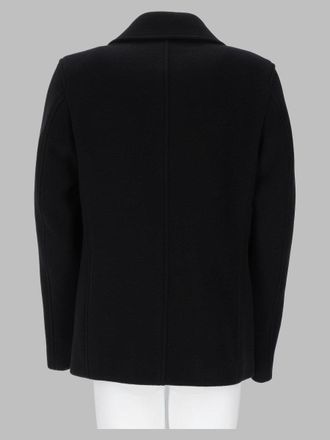 HUGO BOSS Double-Breasted Wool Blazer - Black