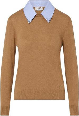 Liu Jo Round-neck Truien - Dames - Ronde hals truien - Beige - S - Truien & Vesten