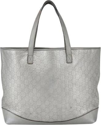 Gucci Pre-owned Tote Bags, female, Gray, Size: ONE SIZE Pre-owned Vintage Tote Bag