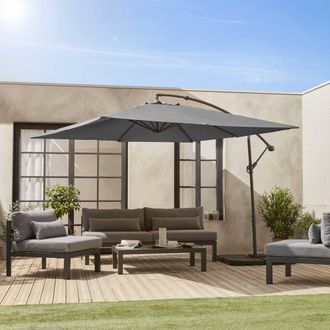 Sweeek Offset Square Parasol 3x3m in Grey