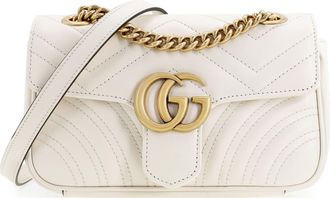 Gucci (WMNS) Gucci GG Marmont Series mini Leather Clutch White 446744-DTDIT-9022