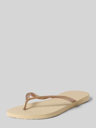 Havaianas Zehentrenner mit Label-Detail in Beige, Gr&ouml;&szlig;e 35/36