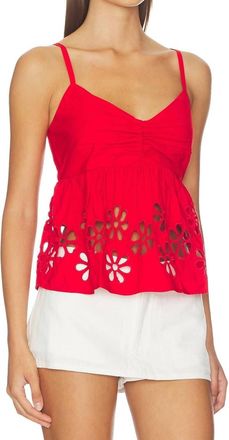 Rails Meru Peplum Top In Scarlet